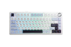 BÀN PHÍM CƠ GAMING CÓ DÂY 3 MODE AULA F75 (Ice Blue/Xanh + trắng + tím đậm/ Ice Vein switch)