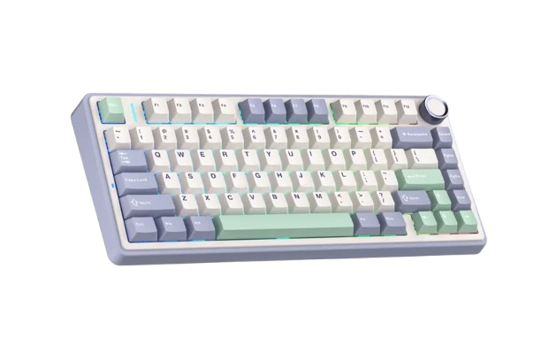 BÀN PHÍM CƠ GAMING CÓ DÂY 3 MODE AULA F75 (Tím nhạt + Be + Xanh lá/ Grey Wood V3 Switch)