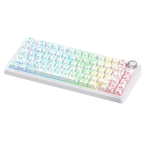 BÀN PHÍM CƠ GAMING CÓ DÂY 3 MODE ULA F75 (3 mode/ Trắng contour/ Seiya - Star Vector Switch) F7518