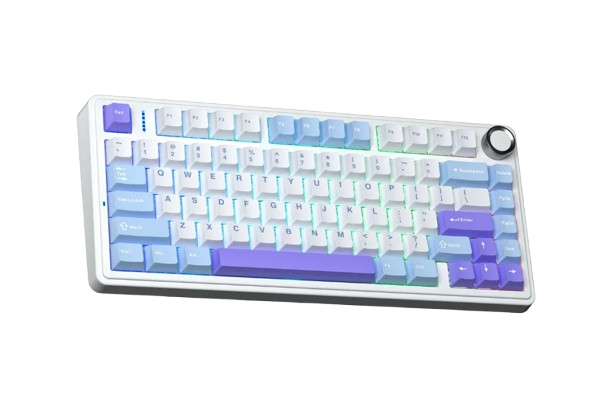 BÀN PHÍM CƠ GAMING CÓ DÂY 3 MODE AULA F75 (Xanh dương+trắng+tím/ Reaper switch) F7519