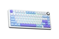 BÀN PHÍM CƠ GAMING CÓ DÂY 3 MODE AULA F75 (Xanh dương+trắng+tím/ Reaper switch) F7519