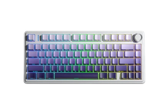 BÀN PHÍM CƠ GAMING 3 MODE AULA F75/F75 PRO (Trắng + Tím Gradient - Seiya/Star Vector Switch) F7502