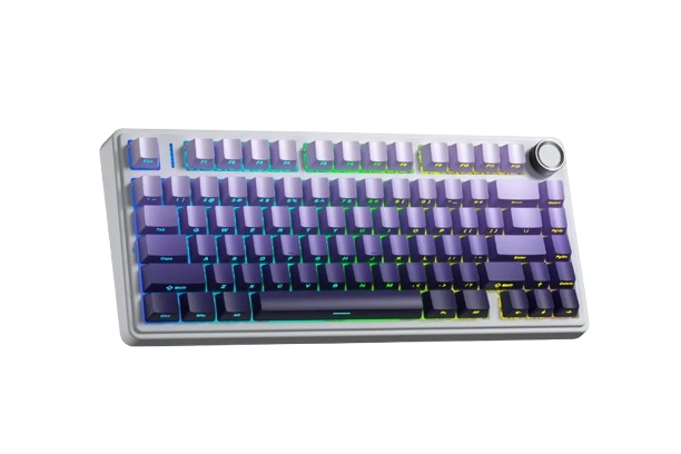 BÀN PHÍM CƠ GAMING 3 MODE AULA F75/F75 PRO (Trắng + Tím Gradient - Seiya/Star Vector Switch) F7502