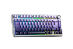 BÀN PHÍM CƠ GAMING 3 MODE AULA F75/F75 PRO (Trắng + Tím Gradient - Seiya/Star Vector Switch) F7502