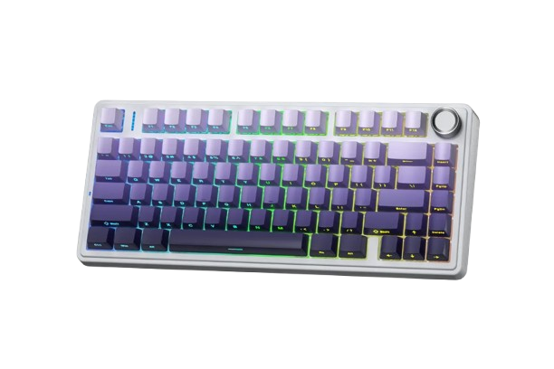 BÀN PHÍM CƠ GAMING 3 MODE AULA F75/F75 PRO (Trắng + Tím Gradient - Seiya/Star Vector Switch) F7502