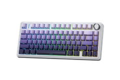 BÀN PHÍM CƠ GAMING 3 MODE AULA F75/F75 PRO (Trắng + Tím Gradient - Seiya/Star Vector Switch) F7502