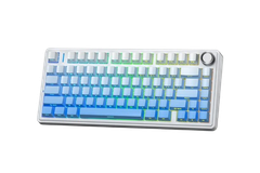 BÀN PHÍM CƠ GAMING CÓ DÂY 3 MODE AULA F75/ F75 PRO (Trắng + xanh dương gradient - Seiya/Star Vector switch) F7503