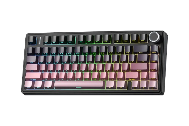 BÀN PHÍM CƠ GAMING CÓ DÂY 3 MODE AULA F75 (Đen + Hồng Gradient / Reaper Switch) F7514