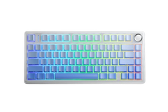 BÀN PHÍM CƠ GAMING CÓ DÂY 3 MODE AULA F75/ F75 PRO (Trắng + xanh dương gradient - Seiya/Star Vector switch) F7503