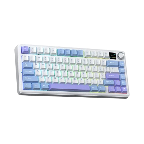 BÀN PHÍM CƠ GAMING 3 MODE AULA F75 MAX  (Xanh + trắng + tím/ Reaper switch) F7522