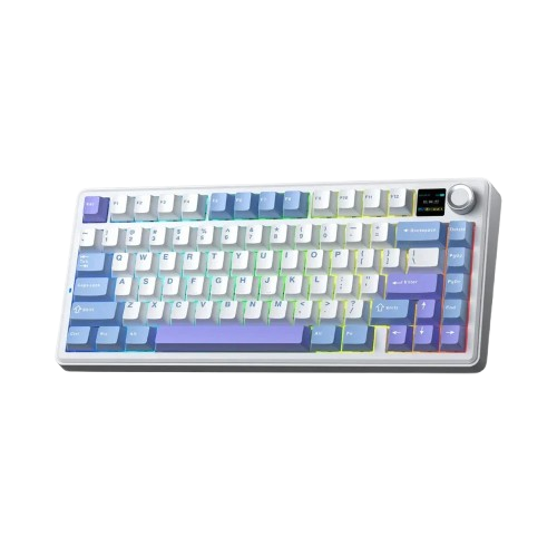 BÀN PHÍM CƠ GAMING 3 MODE AULA F75 MAX  (Xanh + trắng + tím/ Reaper switch) F7522