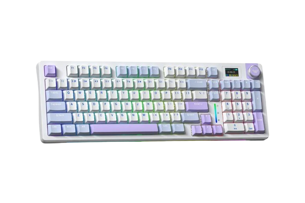 BÀN PHÍM CƠ GAMING CÓ DÂY 3 MODE AULA S98 PRO (Xanh dương + trắng + tím/ Nimbus V3 switch/ Pin 4000mAh) S9803