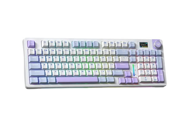 BÀN PHÍM CƠ GAMING 3 MODE AULA S98 PRO (Xanh dương + trắng + tím/ Paleo dust switch/ Pin 4000mAh) S9808