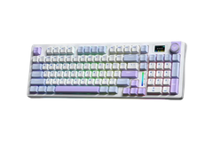 BÀN PHÍM CƠ GAMING CÓ DÂY 3 MODE AULA S98 PRO (Xanh dương + trắng + tím/Paleo dust switch/ Pin 4000mAh) S9808