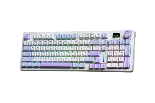 BÀN PHÍM CƠ GAMING 3 MODE AULA S98 PRO (Xanh dương + trắng + tím/Caramel Latte switch/Pin 4000mAh) S9808