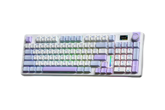 BÀN PHÍM CƠ GAMING 3 MODE AULA S98 PRO (Xanh dương + trắng + tím/ Paleo dust switch/ Pin 4000mAh) S9808