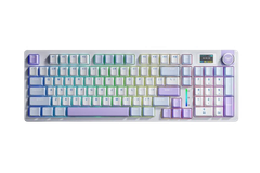 BÀN PHÍM CƠ GAMING CÓ DÂY 3 MODE AULA S98 PRO (Xanh dương + trắng + tím/ Nimbus V3 switch/ Pin 4000mAh) S9803