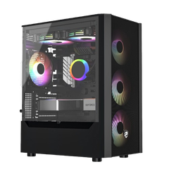 Vỏ máy tính Case Vitra Cruise AX3 - Đen (Micro ATX/ kèm sẵn 4 fan RGB)