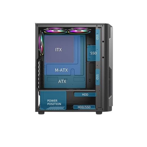 Vỏ máy tính Case  COOLERPLUS  G3 Panther lightning