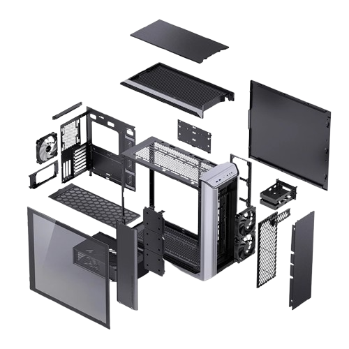 Vỏ máy tính Case PC JONSBO D500 SILVER