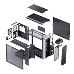 Vỏ máy tính Case PC JONSBO D500 SILVER