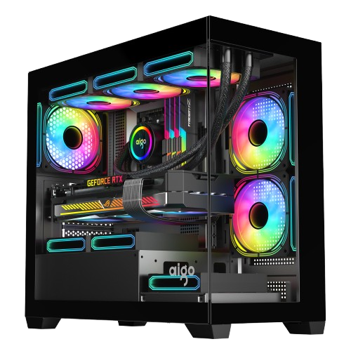 Vỏ máy tính Case GAMING M-ATX AIGO C218M Black