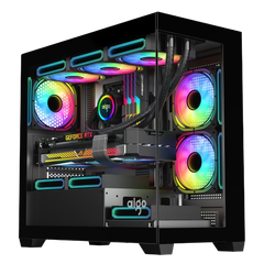 Vỏ máy tính Case GAMING M-ATX AIGO C218M Black