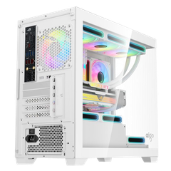 Vỏ máy tính Case GAMING M-ATX AIGO C218M White