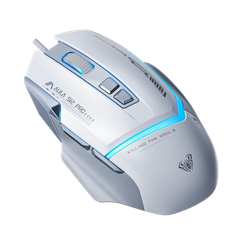 Chuột có dây gaming AULA S12 Pro trắng xám