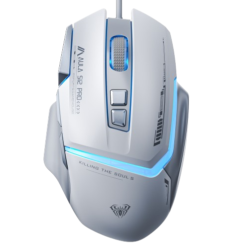 Chuột có dây gaming AULA S12 Pro trắng xám