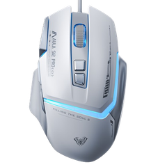 Chuột có dây gaming AULA S12 Pro trắng xám