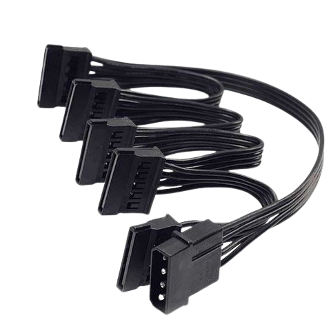Cáp Chia Nguồn Ổ Cứng HDD-SSD (Từ 4-Pin ra 5 Sata)