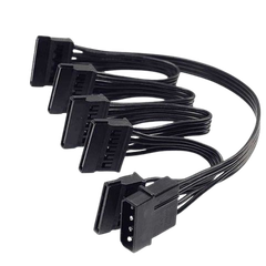 Cáp Chia Nguồn Ổ Cứng HDD-SSD (Từ 4-Pin ra 5 Sata)