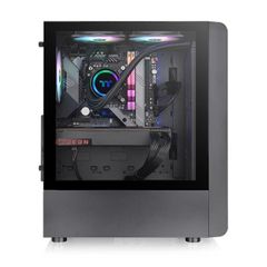 Thùng máy Thermaltake S200 TG ARGB Mid Tower Chassis | Đen, sẵn 4 fan ARGB (CA-1X2-00M1WN-00)