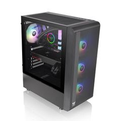 Thùng máy Thermaltake S200 TG ARGB Mid Tower Chassis | Đen, sẵn 4 fan ARGB (CA-1X2-00M1WN-00)
