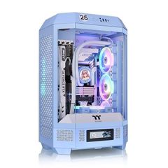 Thùng máy Case Thermaltake The Tower 300 Hydrangea Blue Micro Tower Chassis/Xanh/ sẵn 2 fan ARGB 14cm CA-1Y4-00SFWN-00