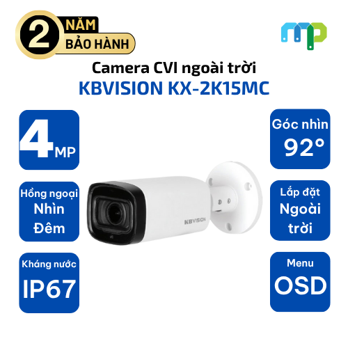 Camera CVI ngoài trời KBVISION KX-2K15MC 4MP