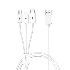Cáp Sạc Pisen 3 in 1 AP07-1200 ( Type-C/ Lightning/ MicroUSB ) 1.2m