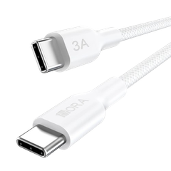 Cáp sạc Hora 3A type C to C trắng CAB272B
