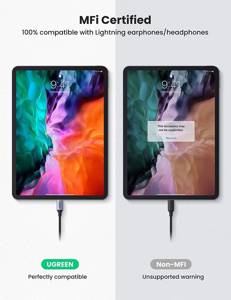 Cáp chuyển âm thanh Type-C to Lightning Ugreen 70953