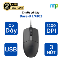 Chuột có dây Dare-U LM103 (Đen)