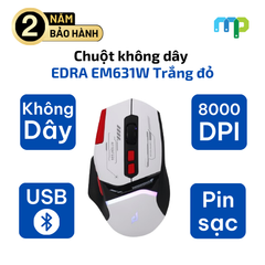 Chuột không dây EDRA EM631W màu trắng