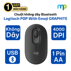 Chuột không dây LOGITECH POP WITH EMOJI NEW WIRELESS/BLUETOOT/ĐEN GRAPHITE 910-007401
