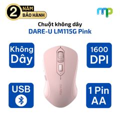 Chuột không dây DARE-U LM115G Pink