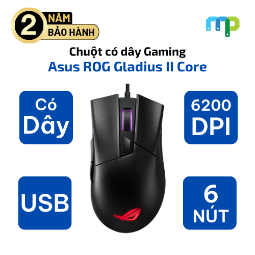 Chuột có dây Gaming Asus ROG Gladius II Core