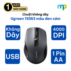 Chuột không dây Ugreen 15063 màu đen xám