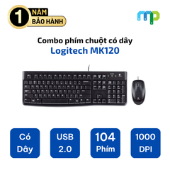 Bàn Phím + Chuột có dây Logitech MK120