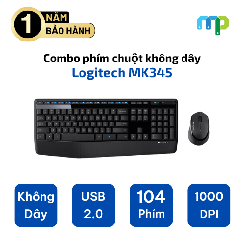 Compo phím  chuột không dây Logitech MK345