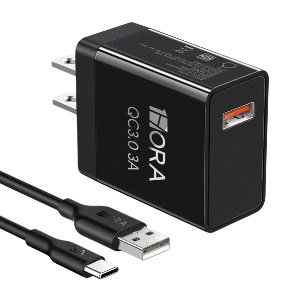 Bộ sạc Hora 18W Usb to C đen GAR092N