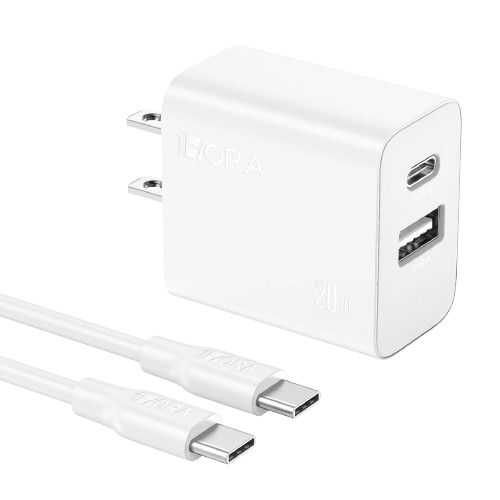 Bộ sạc Hora PD 20W (A+C)/ cáp C to C trắng GAR162B